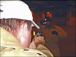 It's low light and you're in an intense fight for your life. Surviving the moment is vital and you will revert to your training. It's low light and you're in an intense fight for your life. Surviving the moment is vital and you will revert to your training.