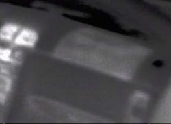The thermal image of a hidden compartment. The density difference creates a temperature difference on the dashboard. The thermal image of a hidden compartment. The density difference creates a temperature difference on the dashboard.