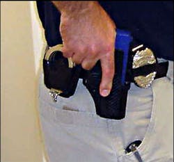 The draw stroke sequence begins with a solid three finger grip of the pistol in the holster. The draw stroke sequence begins with a solid three finger grip of the pistol in the holster.