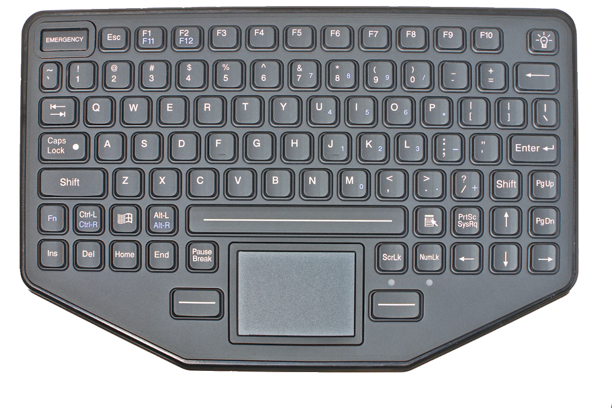 Front Police Keyboard 911 Keyboard From: Rugged Keyboards for Law Enforcement Patrol Vehicles ...