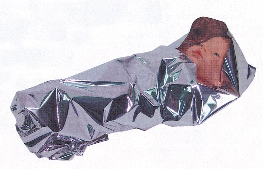 Foil baby bunting Officer