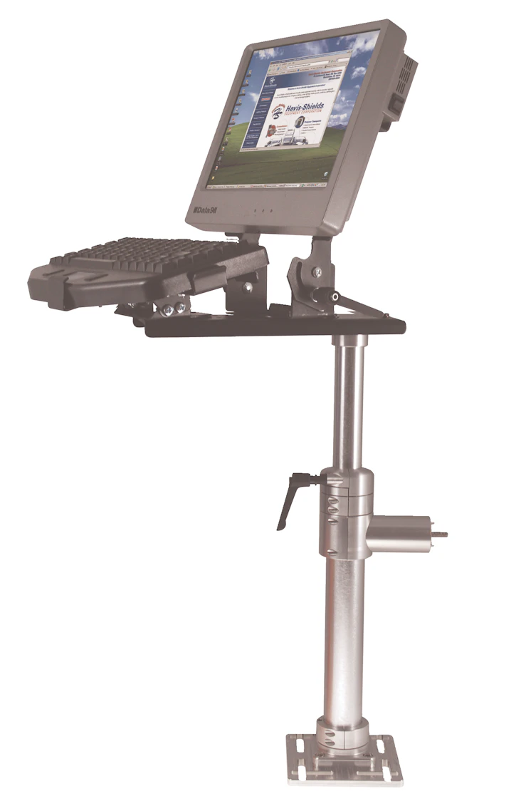 Apollo Computer Mounts Silver Billet Telescoping Computer Pedestal Mounts | Officer