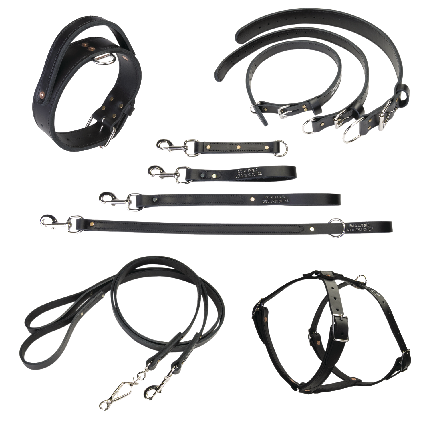 Tacblackleatherleadscollarsandharnesses 10048920