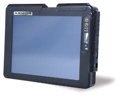 The 4.7-pound ARMOR X10gx from DRS Technolgies is protected against dust and can withstand the effects of immersion in water to depths up to 3 feet. The 4.7-pound ARMOR X10gx from DRS Technolgies is protected against dust and can withstand the effects of immersion in water to depths up to 3 feet.