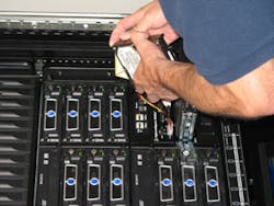 Detective Luis Ordonez working at the CFU's Forensic Server. Detective Luis Ordonez working at the CFU's Forensic Server.