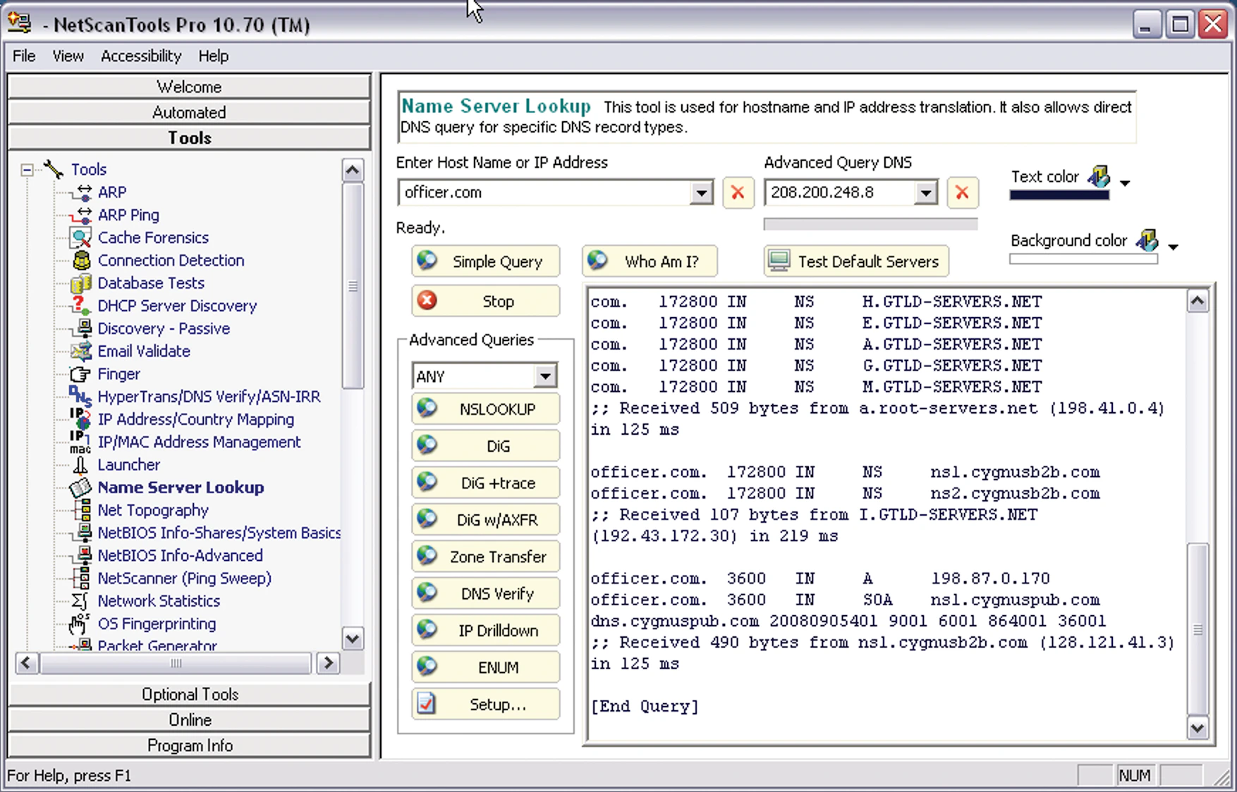 NetScanTools Pro 10.70 | Officer