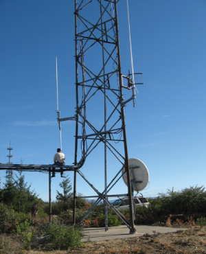 Original tower before Alcatel-Lucent began high-speed transmission project.
