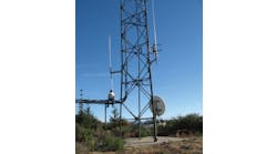 Original tower before Alcatel-Lucent began high-speed transmission project.