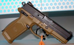 The FNP45USG .45ACP pistol in Darth Earth The FNP45USG .45ACP pistol in Darth Earth