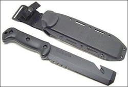 The KA-BAR Becker TacTool more closely resembles a pry bar with grips than it does a knife. The KA-BAR Becker TacTool more closely resembles a pry bar with grips than it does a knife.