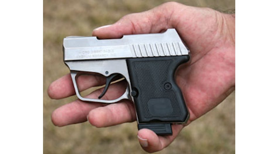 The Magnum Research Micro Desert Eagle .380. A good, solid hand full.
