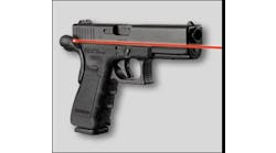 The LaserMax Sabre shown mounted on a full size Glock