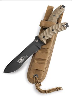 The Marc Lee Glory Knife shown w/ sheath from Spec Ops Brand