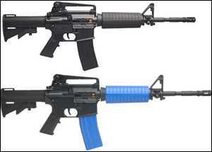 RAM rifles. Note the identical mechanical manipulation required.