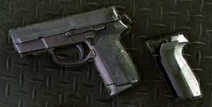 The P2009 shown with interchangeable grip.