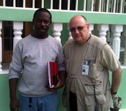Fort Liberte Mayor Charles Pierre and Chaplain David Fair together in Haiti. Fort Liberte Mayor Charles Pierre and Chaplain David Fair together in Haiti.