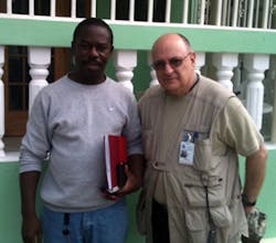 Fort Liberte Mayor Charles Pierre and Chaplain David Fair together in Haiti.