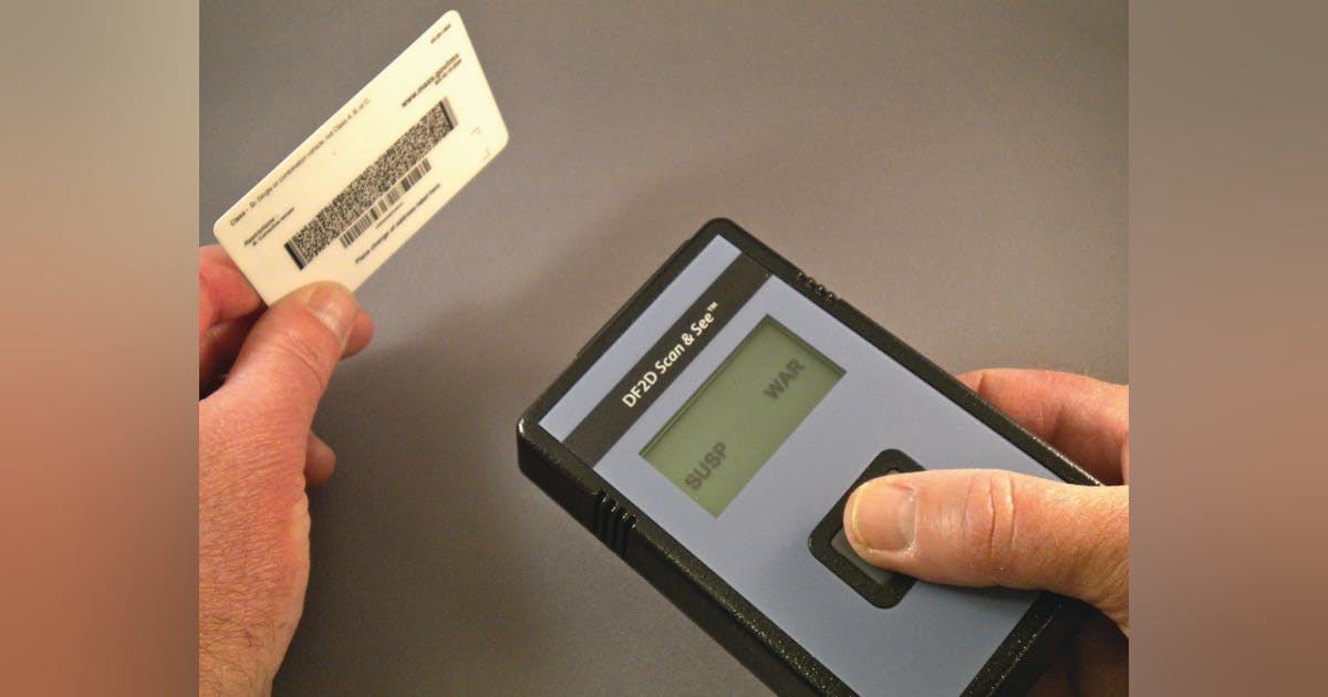 Scan and See Wireless License Scanner and Display | Officer