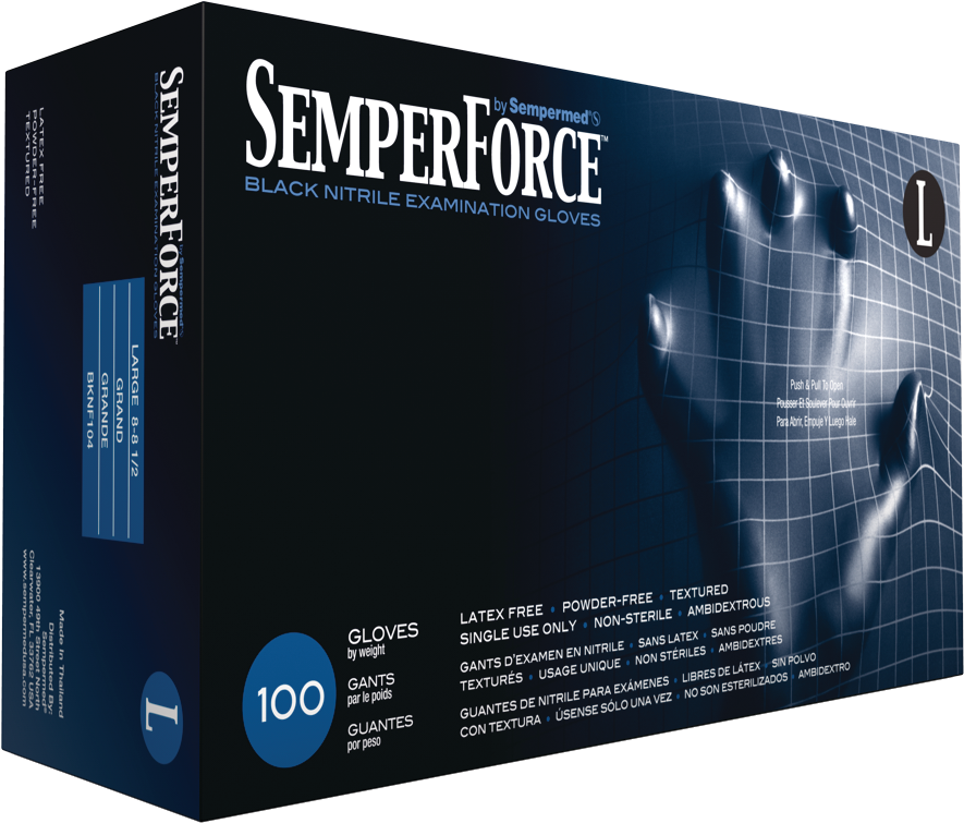 Semperforceblacknitrileexamglove 10053974