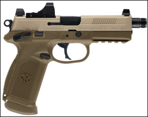 FNH's FN45 Tactical. Look for a full test and report in the future.