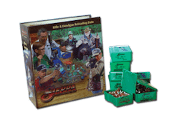 The data used in these photos came from the Sierra Reloading Manual 5th Edition. This manual lists the bullet type, weight and powder combinations which were developed for them. This manual also has instructive hints about reloading. The data used in these photos came from the Sierra Reloading Manual 5th Edition. This manual lists the bullet type, weight and powder combinations which were developed for them. This manual also has instructive hints about reloading.