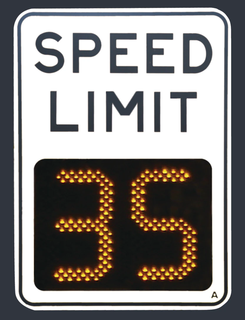 SafePace 500 Variable speed limit sign From: Traffic Logix | Officer