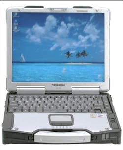 Commonly seen in police cruisers, the Panasonic Toughbook. Commonly seen in police cruisers, the Panasonic Toughbook.