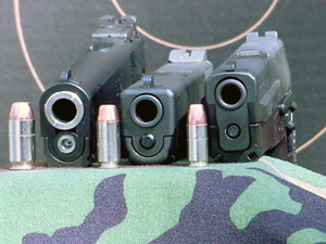 Left to right: .45ACP, .40S&W, 9mm. What caliber do you carry?