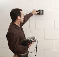 Scanning a wall to determine its thickness and structure is simple with the Wall Analyser from Ultrafine Technology.