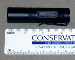 Shown with a ruler to confirm size, the Extreme Beam Alpha Tac is quite a handy package. Shown with a ruler to confirm size, the Extreme Beam Alpha Tac is quite a handy package.