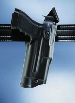 The composites from which Safariland holsters are formed are comprised of Boltaron thermoplastic alloy with or without an exterior lamination of urethane or nylon. All composites slated for holster applications are laminated with SafariSuede&trade; genuine suede on the interior surface prior to thermoforming.