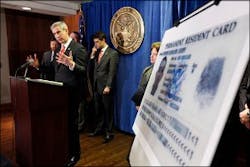 US Attorney for the Eastern District of Virginia, Neil MacBride, announces indictments in a Mexico-based fraud ring bust. US Attorney for the Eastern District of Virginia, Neil MacBride, announces indictments in a Mexico-based fraud ring bust.