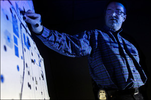 Minneapolis Sgt. Jeff Egge runs the Crime Analysis Unit, which uses crime data and software to point out hotspots where crime is likely to occur.