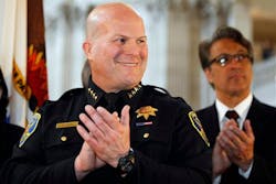Greg Suhr smiles during his swear-in as San Francisco's new police chief at city hall on April 27. Greg Suhr smiles during his swear-in as San Francisco's new police chief at city hall on April 27.