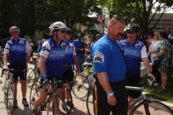 Bicyclists were applauded as they made their way through the streets of the nation&apos;s capital.