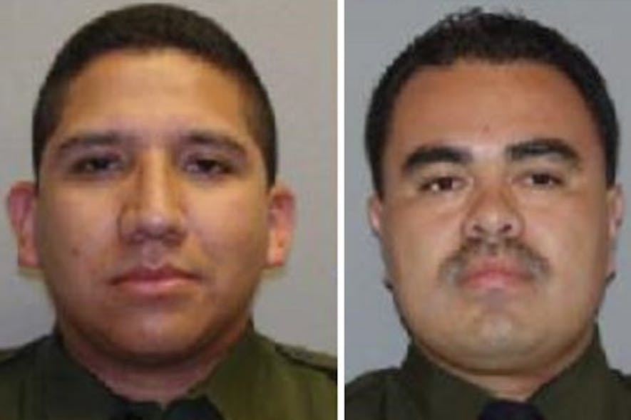 Border Patrol Agents Eduardo Rojas Jr., left, and Hector Clark were killed in the crash.