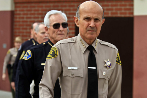 L.A. County Sheriff Lee Baca is seen during graduation inspection in April 2011.