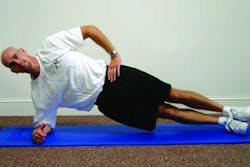 The Laterial Plank is excellent, no-impact exercise to strengthen your core and back.