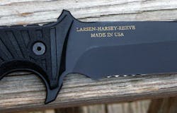 Credit for the designers is clearly marked on the blade. Credit for the designers is clearly marked on the blade.