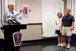 Lt. Bill Parker displays the missing person poster of 20-year-old Lauren Spierer. Lt. Bill Parker displays the missing person poster of 20-year-old Lauren Spierer.