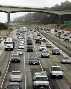 The Mulholland Drive bridge over Interstate 405 is show leading up to the highway's closure this weekend. The Mulholland Drive bridge over Interstate 405 is show leading up to the highway's closure this weekend.