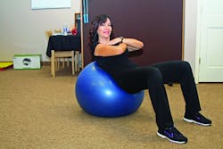 Crunch finishing position. Crunch finishing position.