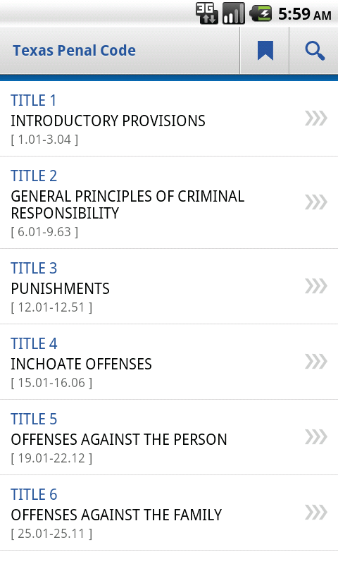 Texas Penal Code - For Android From: POCKET TOPICS | Officer