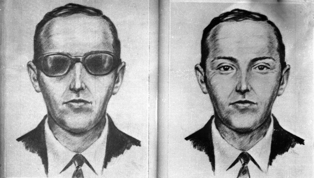A 1971 artist's sketch released by the FBI shows the skyjacker known as 'Dan Cooper' and 'D.B. Cooper.'