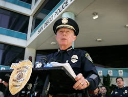 San Diego police Chief William Lansdowne speaks about the slaying of Officer Jeremy Henwood.