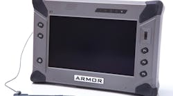 Released last January, the 2.8-pound ARMOR X7 compact tablet from DRS Technologies offers a 7-inch sunlight-readable display with an integrated camera and bar code scanner.
