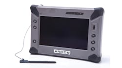 Released last January, the 2.8-pound ARMOR X7 compact tablet from DRS Technologies offers a 7-inch sunlight-readable display with an integrated camera and bar code scanner.