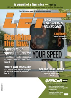 Law Enforcement Technology cover story, October 2011