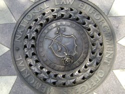 The center of the National Law Enforcement Officers Memorial. The center of the National Law Enforcement Officers Memorial.