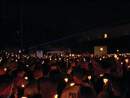 Candlelight Vigil and Thin Blue Line 2009